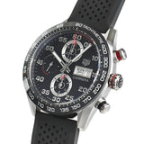 Tag Heuer Carrera Chronograph Black Dial Black Rubber Strap Watch for Men - CBN2A1AA.FT6228 Buy Now By Tag Heuer