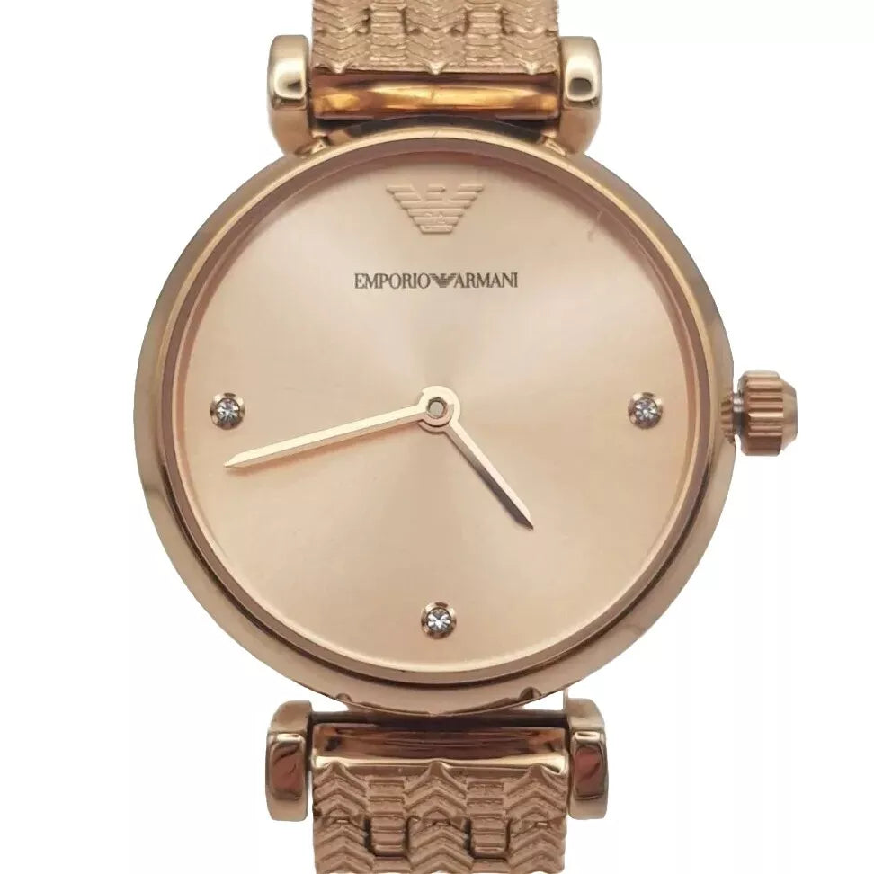 Emporio Armani Gianni T Bar Quartz Rose Gold Dial Rose Gold Steel Strap Watch For Women - AR11342 Buy Now By Emporio Armani