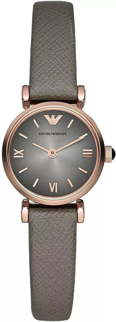 Emporio Armani Gianni T Bar Quartz Gray Dial Gray Leather Strap Watch For Women - AR1727 Buy Now By Emporio Armani
