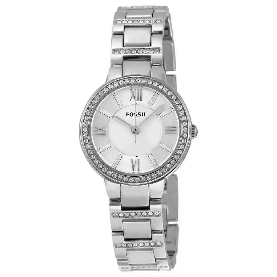 Fossil Virginia Silver Dial Silver Steel Strap Watch for Women - ES3282 Buy Now By Fossil