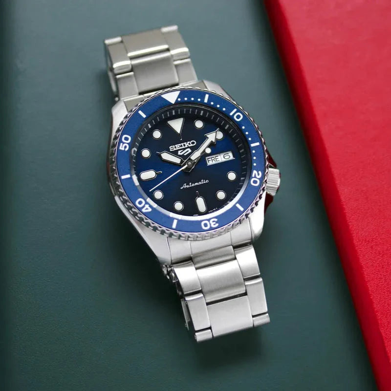 Seiko 5 Sports Automatic Analog Blue Dial Silver Steel Strap Watch For Men - SRPD51K1 Buy Now By Seiko