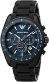 Emporio Armani Sigma Chronograph Blue Dial Black Silicone Strap Watch For Men - AR6121 Buy Now By Emporio Armani