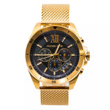 Michael Kors Brecken Chronograph Black Dial Gold Mesh Strap Watch For Men - MK8867 Buy Now By Michael Kors