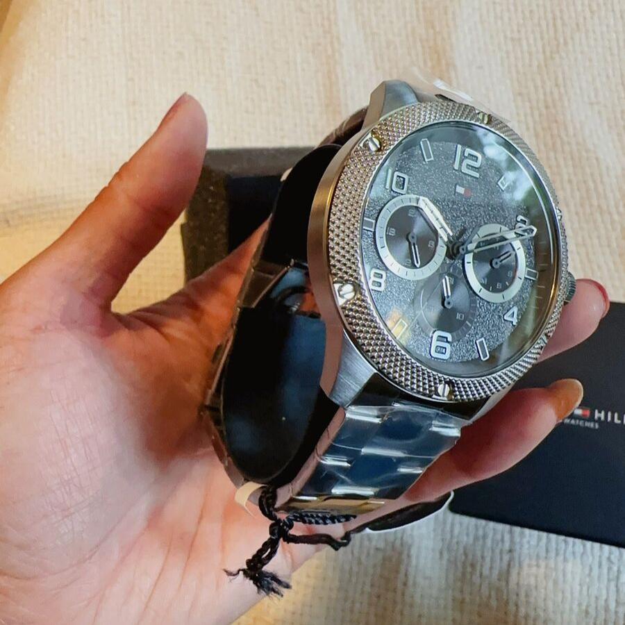 Tommy Hilfiger Blaze Chronograph Black Dial Silver Steel Strap Watch For Men - 1792029 Buy Now By Tommy Hilfiger