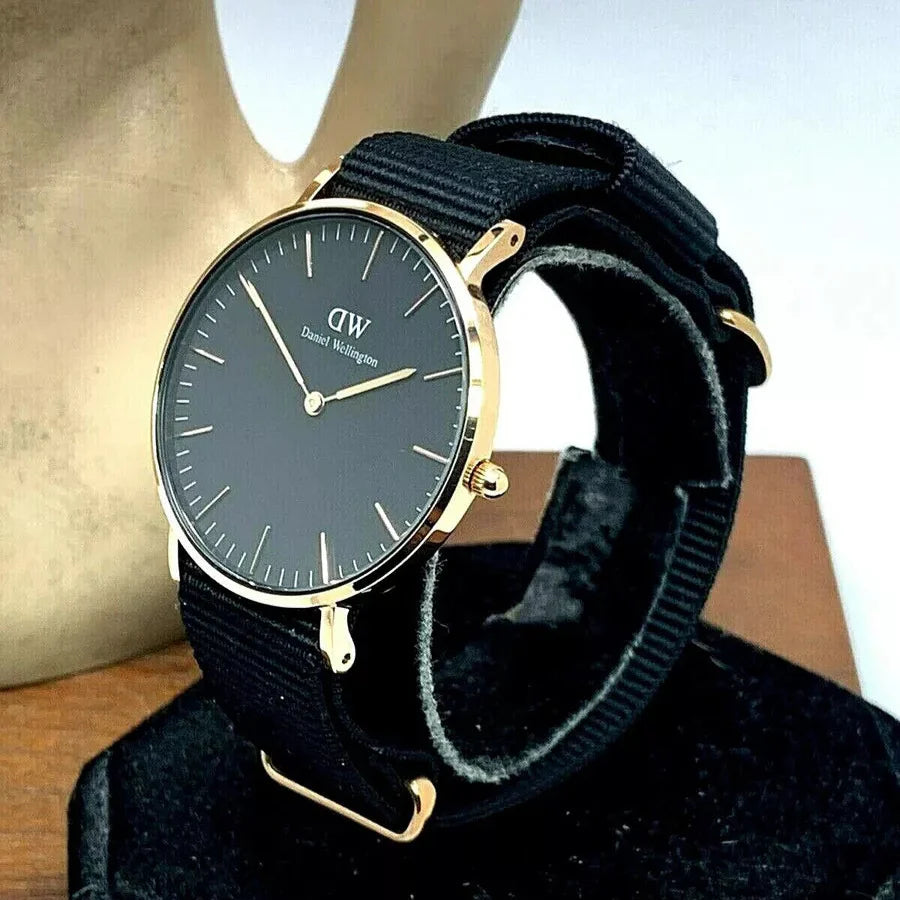 Daniel Wellington Classic Cornwall Black Dial Black NATO Strap Watch For Women - DW00100150 Buy Now By Daniel Wellington