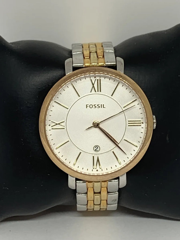 Fossil Jacqueline White Dial Two Tone Steel Strap Watch for Women - ES3844 Buy Now By Fossil