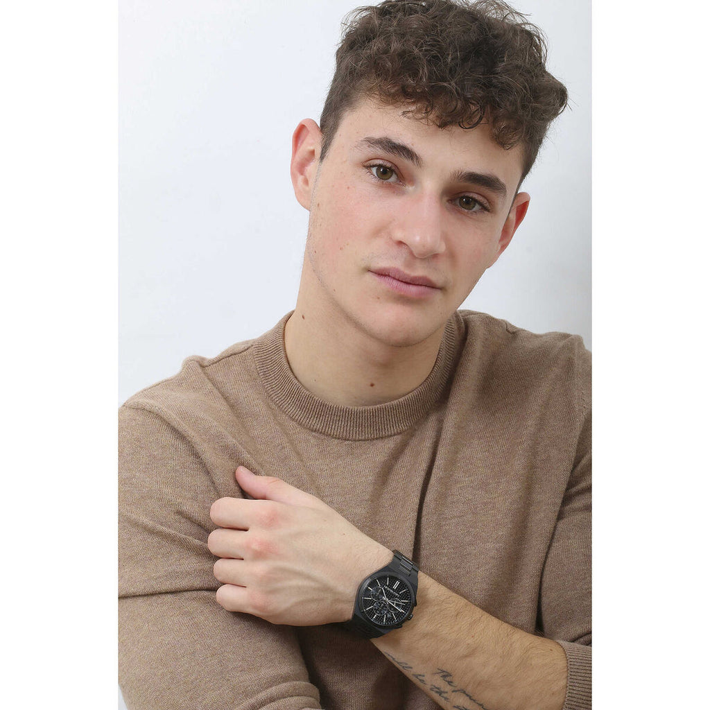 Michael Kors Lennox Chronograph Black Dial Black Steel Strap Watch For Men - MK9146 Buy Now By Michael Kors