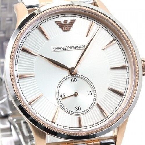 Emporio Armani Classic Silver Dial Two Tone Steel Strap Watch For Men - AR1839 Buy Now By Emporio Armani