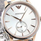 Emporio Armani Classic Silver Dial Two Tone Steel Strap Watch For Men - AR1839 Buy Now By Emporio Armani