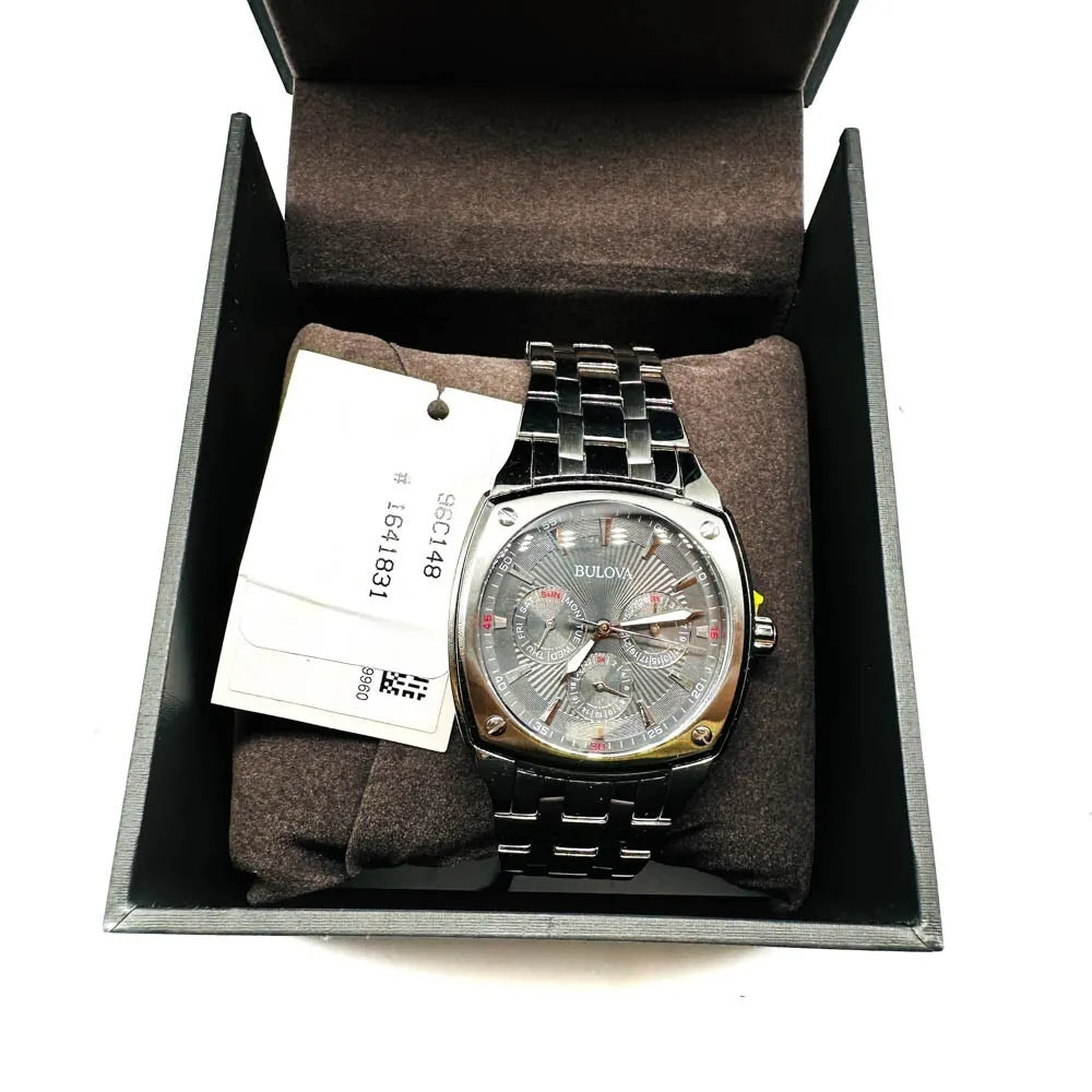 Bulova Classic Collection Multifunction Grey Dial Silver Steel Strap Watch for Men - 96C148 Buy Now By Bulova