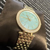 Michael Kors Darci Analog Mother of Pearl Green Dial Gold Steel Strap Watch For Women - MK3498 Buy Now By Michael Kors