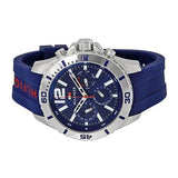Tommy Hilfiger Nolan Chronograph Blue Dial Blue Rubber Strap Watch for Men - 1791142 Buy Now By Tommy Hilfiger