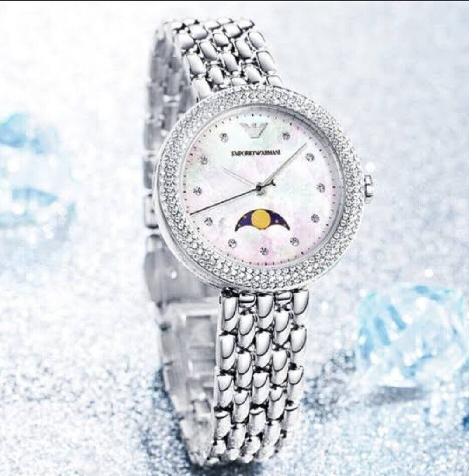 Emporio Armani Rosa Quartz Mother of Pearl Dial Silver Steel Strap Watch For Women - AR11461 Buy Now By Emporio Armani