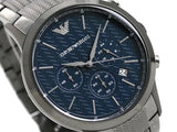Emporio Armani Renato Chronograph Quartz Blue Dial Grey Steel Strap Watch For Men - AR2505 Buy Now By Emporio Armani