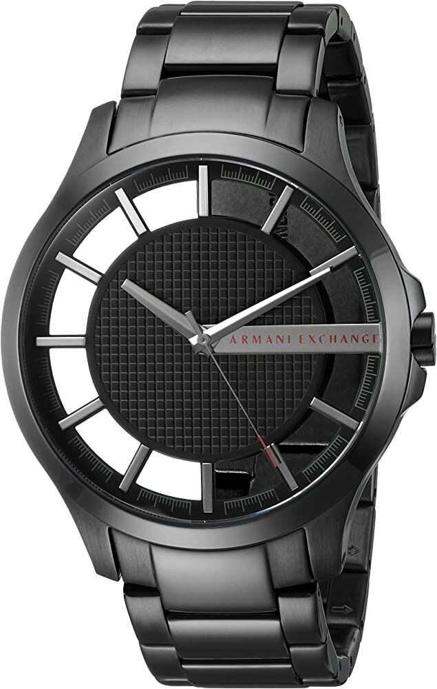 Armani Exchange Hampton Chronograph Black Dial Black Steel Strap Watch For Men - AX2189 Buy Now By Armani Exchange