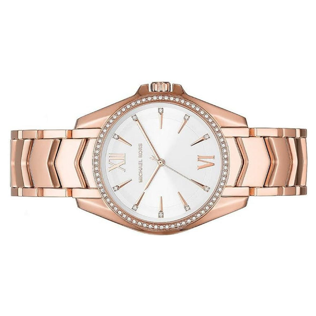 Michael Kors Whitney Quartz White Dial Rose Gold Steel Strap Watch For Women - MK6694 Buy Now By Michael Kors