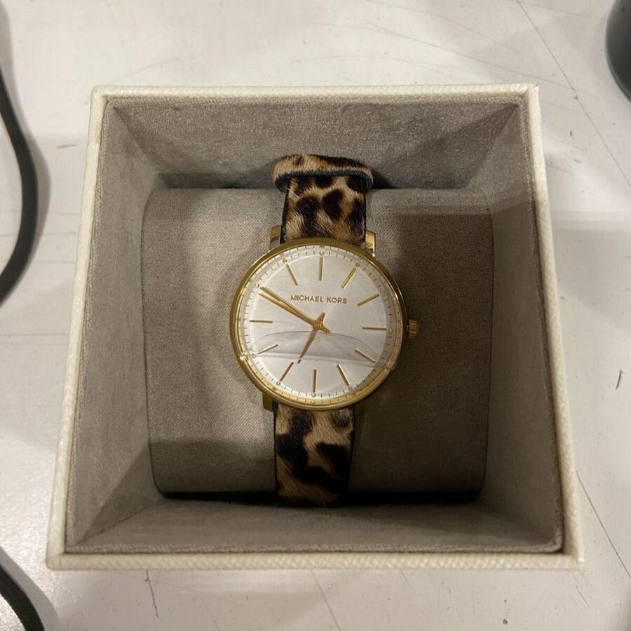 Michael Kors Pyper Three-Hand White Dial Cheetah Print Leather Strap Watch for Women - MK4751 Buy Now By Michael Kors
