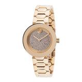 Movado Bold Crystal Gold Dial Gold Steel Strap Watch For Women - 3600492 Buy Now By Movado