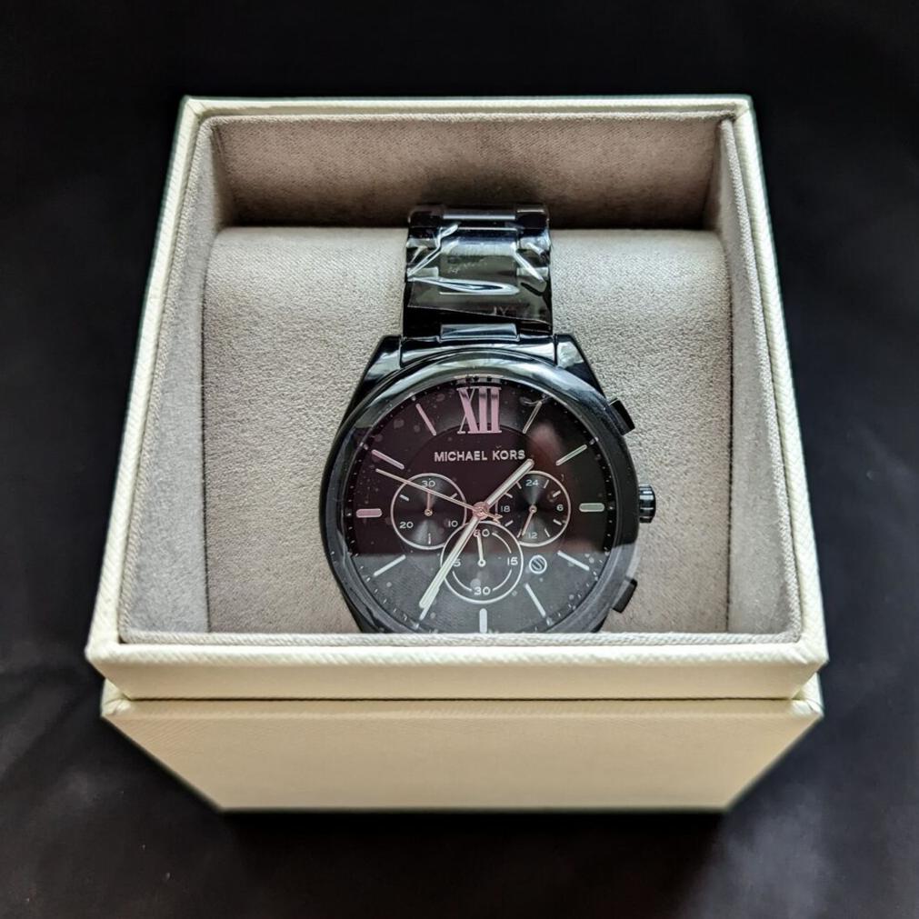 Michael Kors Langford Chronograph Black Dial Black Steel Strap Watch For Men - MK8993 Buy Now By Michael Kors