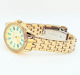 Michael Kors Mini Pilot Quartz Gold Dial Gold Steel Strap Watch For Women - MK7366 Buy Now By Michael Kors