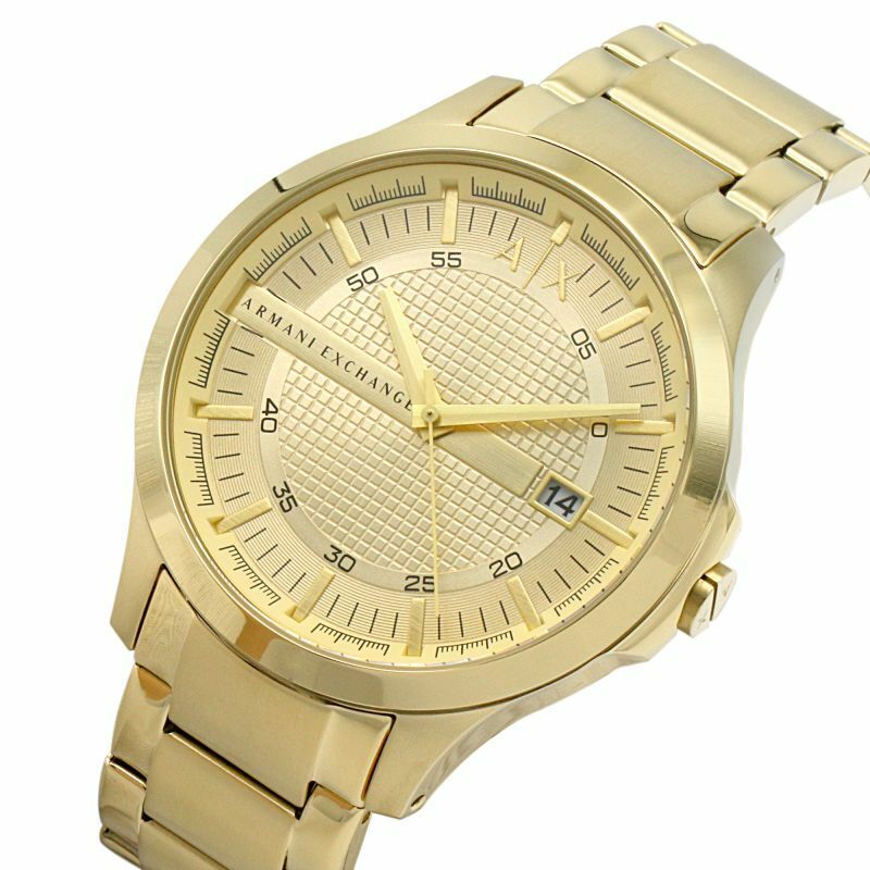 Armani Exchange Hampton Chronograph Gold Dial Gold Steel Strap Watch For Men - AX2415 Buy Now By Armani Exchange