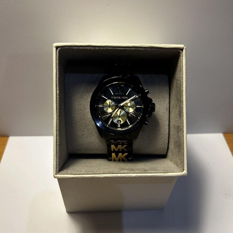 Michael Kors Wren Chronograph Black Dial Two Tone Steel Strap Watch for Women - MK6978 Buy Now By Michael Kors