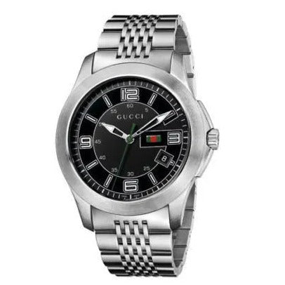 Gucci G Timeless Black Dial Silver Steel Strap Watch For Men - YA126201 Buy Now By Gucci