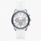 Michael Kors Berkley Chronograph Silver Dial White Rubber Strap Watch For Women - MKO1040 Buy Now By Michael Kors