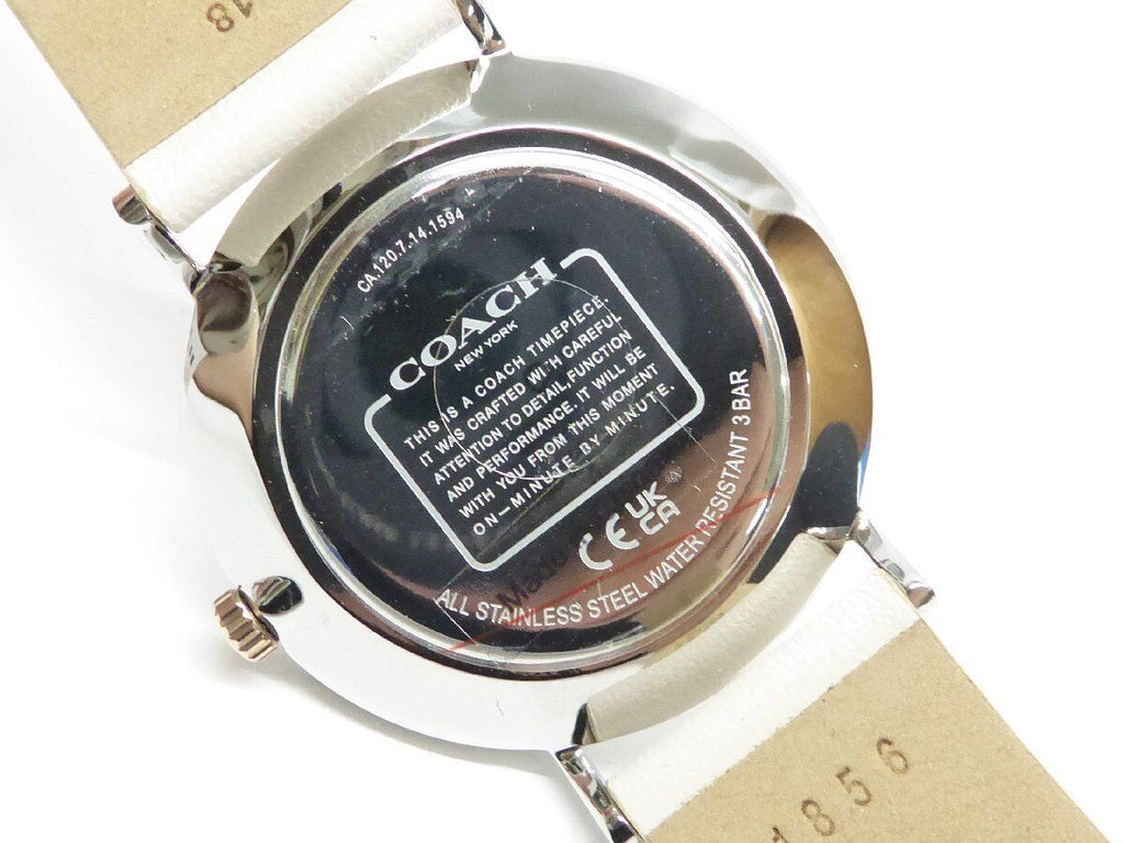 Coach Perry White Dial White Leather Strap Watch for Women - 14503117 Buy Now By Coach