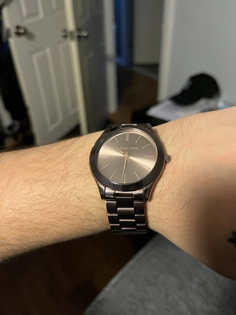 Michael Kors Runway Quartz Brown Dial Brown Steel Strap Watch For Women - MK3418 Buy Now By Michael Kors