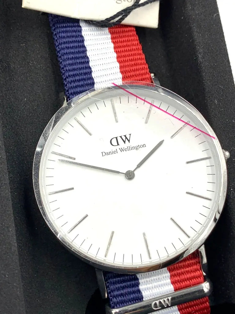 Daniel Wellington Classic Cambridge White Dial Two Tone Nylon Strap Watch For Men - DW00100017 Buy Now By Daniel Wellington