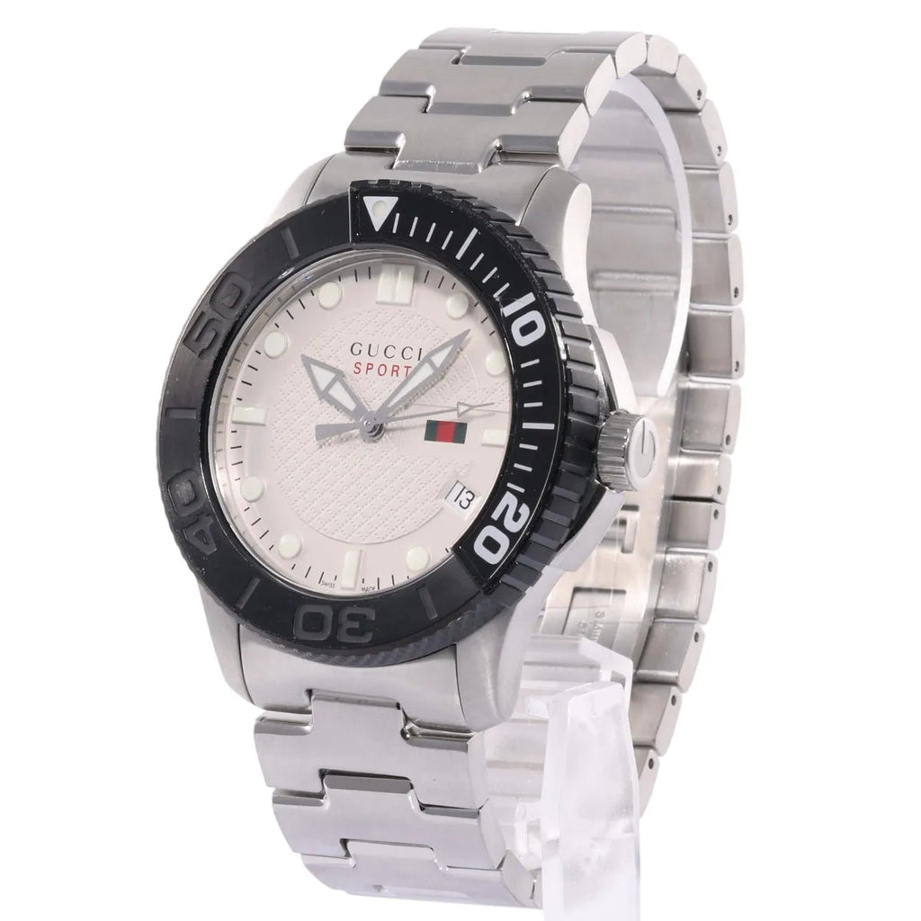 Gucci G Timeless Sport White Dial Silver Steel Strap Watch For Men - YA126250 Buy Now By Gucci