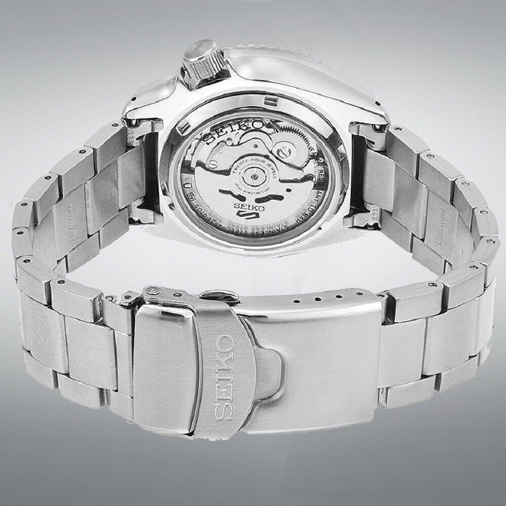 Seiko 5 Sports Double Hurricane Retro Orange Dial Silver Steel Strap Watch For Men - SRPK11K1 Buy Now By Seiko