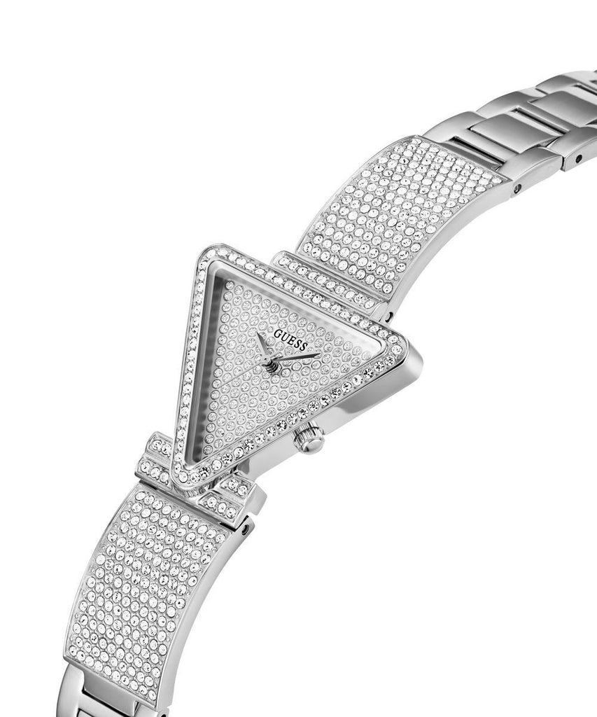 Guess Fame Quartz Crystals Silver Dial Silver Steel Strap Watch For Women - GW0644L1 Buy Now By Guess