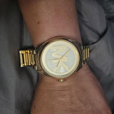 Michael Kors Janelle Gold Dial Gold Steel Strap Watch For Women - MK7086 Buy Now By Michael Kors