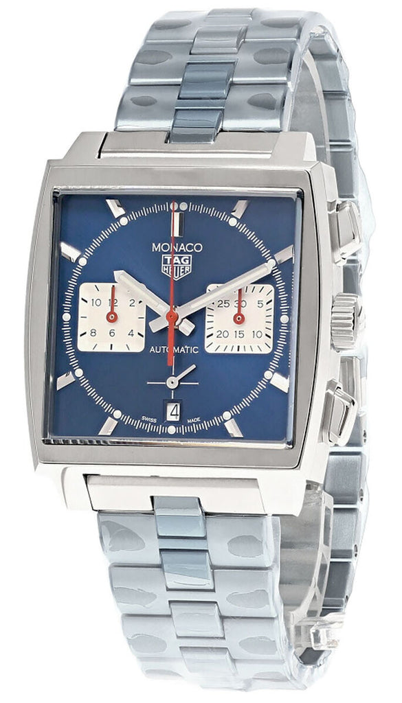 Tag Heuer Monaco Automatic Chronograph Blue Dial Silver Steel Strap Watch for Men - CBL2111.BA0644 Buy Now By Tag Heuer