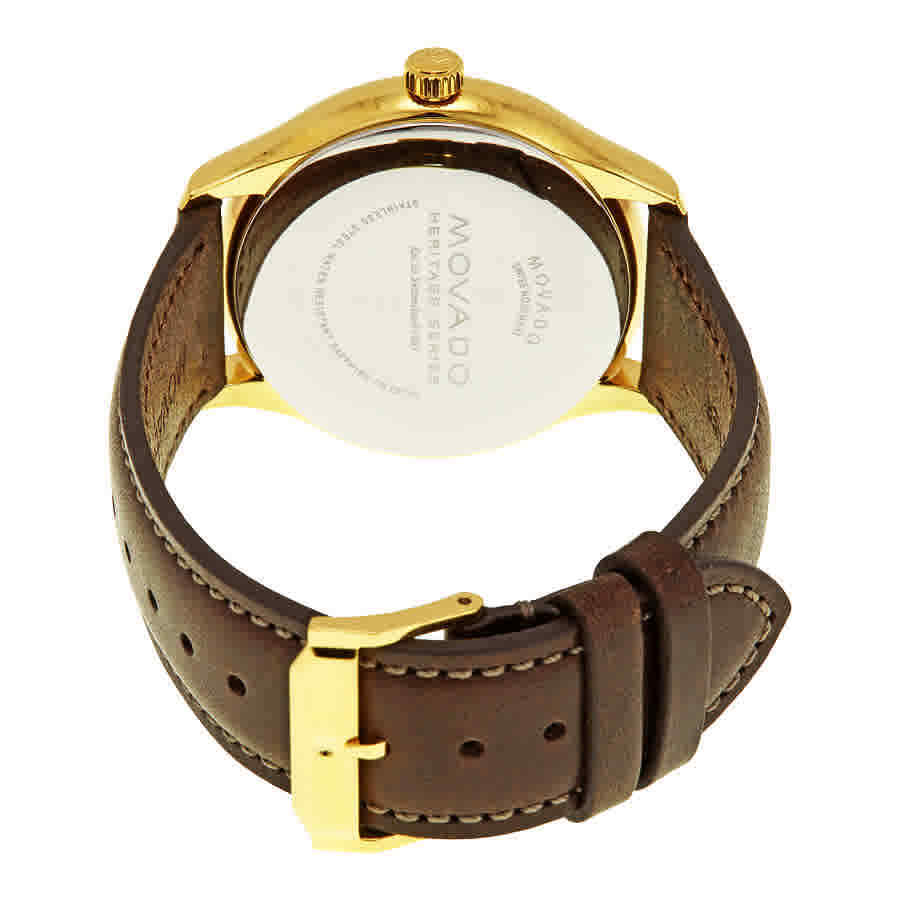 Movado Heritage Calendoplan Beige Dial Brown Leather Strap Watch for Men - 3650003 Buy Now By Movado