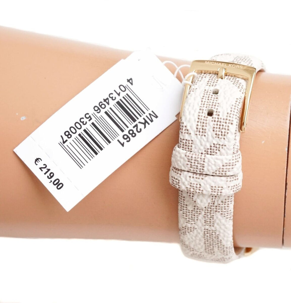 Michael Kors Jaycie Quartz Gold Dial White Leather Strap Watch for Women - MK2861 Buy Now By Michael Kors