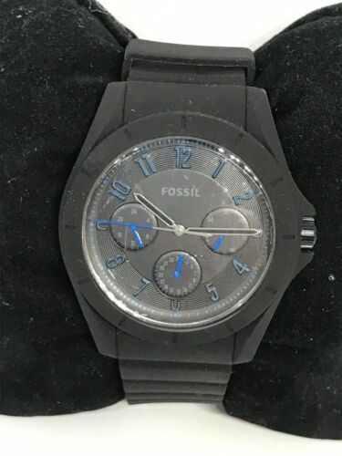 Fossil Popstastic Sport Black Dial Black Rubber Strap Watch for Men - FS5222 Buy Now By Fossil
