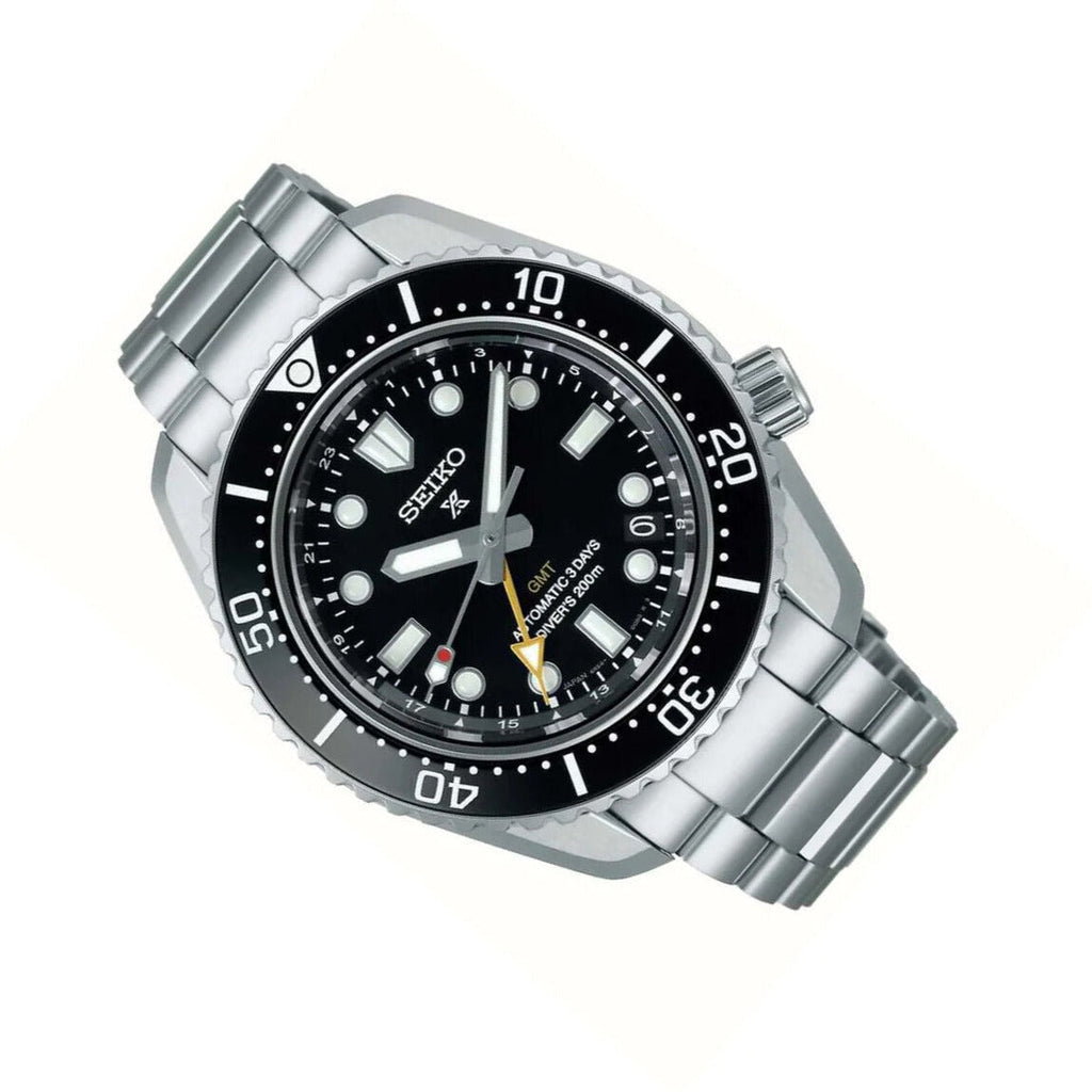 Seiko Prosprex Dark Depths GMT Automatic Black Dial Silver Steel Strap Watch For Men - SPB383J1 Buy Now By Seiko