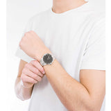 Daniel Wellington Iconic Link Black Dial Silver Steel Strap Watch For Women - DW00100342 Buy Now By Daniel Wellington