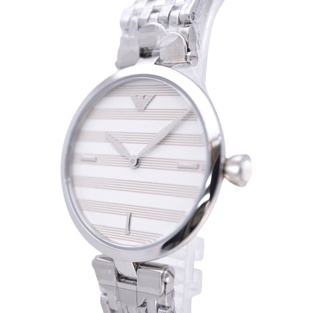 Emporio Armani Arianna Analog White Dial Silver Steel Strap Watch For Women - AR11195 Buy Now By Emporio Armani