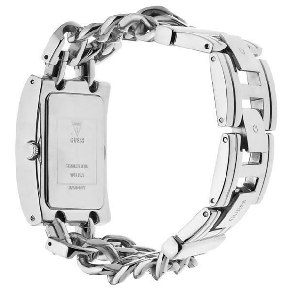 Guess Vanity Diamonds White Dial Silver Steel Strap Watch for Women - W1030L1 Buy Now By Guess