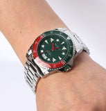 Gucci Dive Quartz Green Dial Silver Steel Strap Watch For Men - YA136222 Buy Now By Gucci