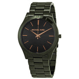 Michael Kors Slim Runway Quartz Black Dial Green Steel Strap Watch For Men - MK8715 Buy Now By Michael Kors