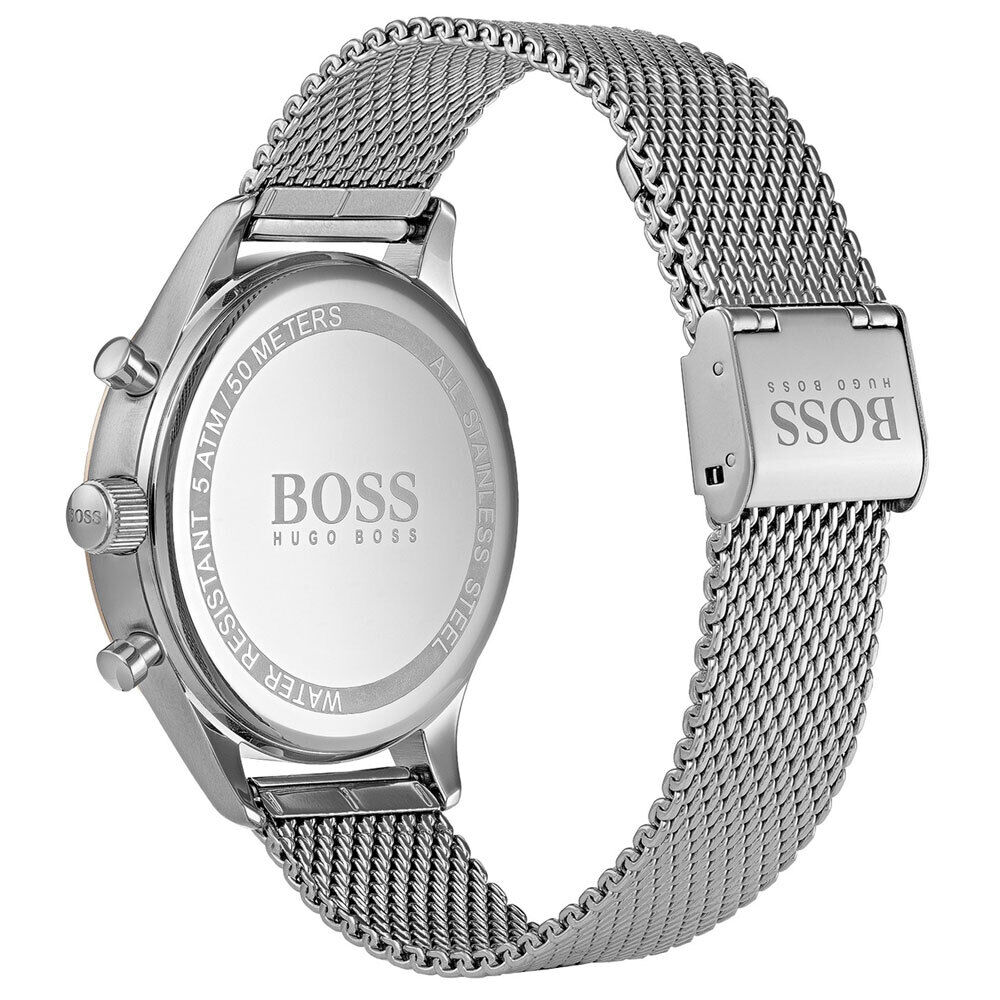 Hugo Boss Companion Chronograph Grey Dial Silver Mesh Bracelet Watch For Men - 1513549 Buy Now By Hugo Boss
