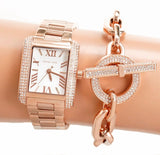 Michael Kors Emery Three-Hand Crystals Silver Dial Rose Gold Steel Strap Watch for Women - MK4641 Buy Now By Michael Kors