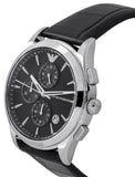 Emporio Armani Paolo Chronograph Black Dial Black Leather Strap Watch For Men - AR11530 Buy Now By Emporio Armani