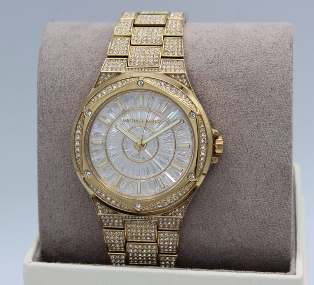 Michael Kors Lennox Three Hand Crystals White Dial Gold Steel Strap Watch For Women - MK6991 Buy Now By Michael Kors
