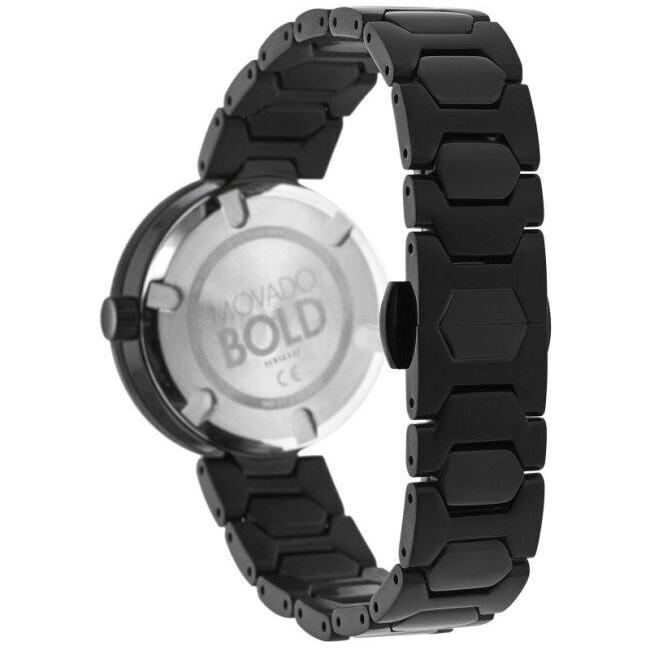 Movado Bold Crystals Black Dial Black Steel Strap Watch for Women - 3600576 Buy Now By Movado